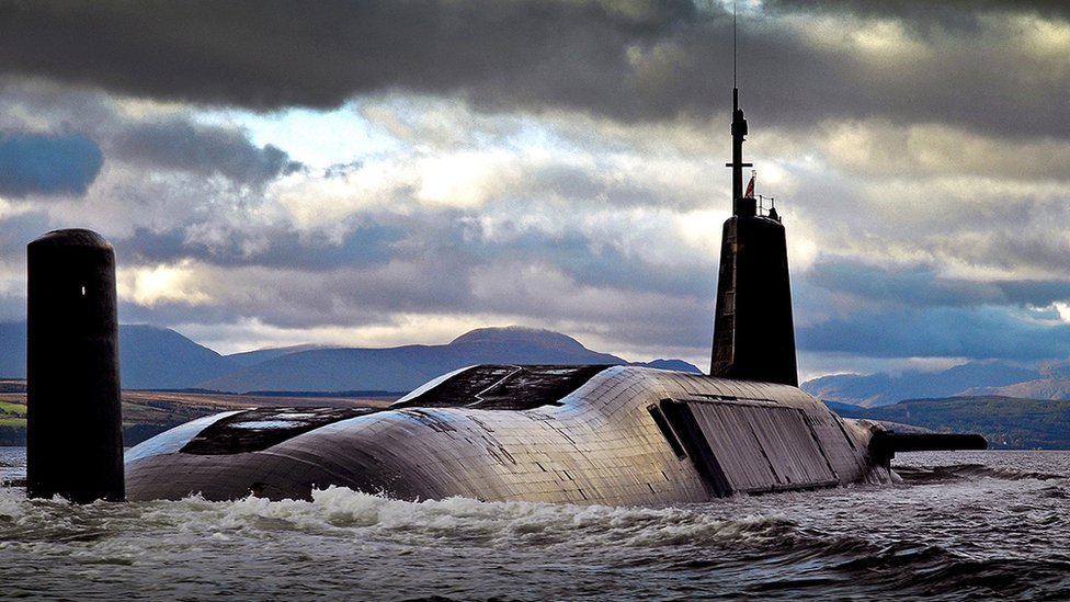 Submarine at sea
